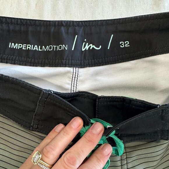 Imperial Motion Mint Green & Black Swim Trunks Shorts - Picture 5 of 7